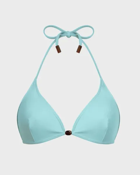 Vilebrequin Women Halter Bikini Top Pearl Detail Solid