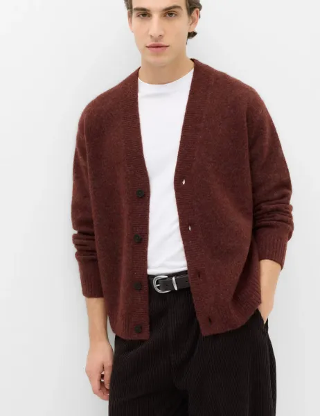 Marks & Spencer Lofty Knitted Cardigan Henna