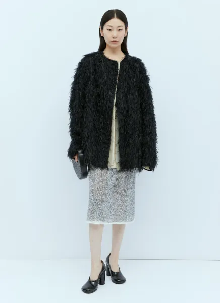 Silk-Blend Hairy Jacket
