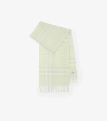 Check Cashmere Scarf in Mint green