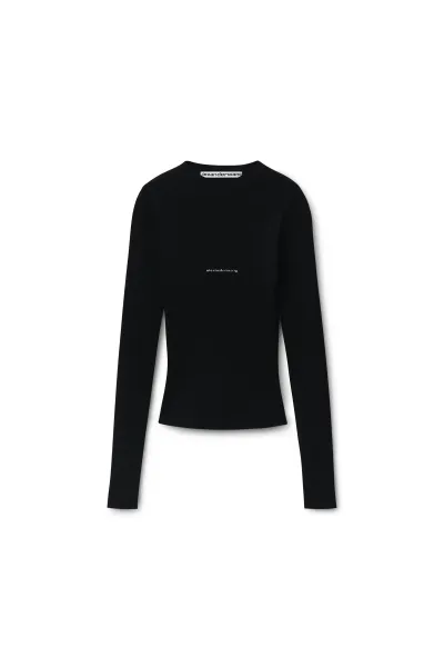 Knit Logo Long Sleeve Tee