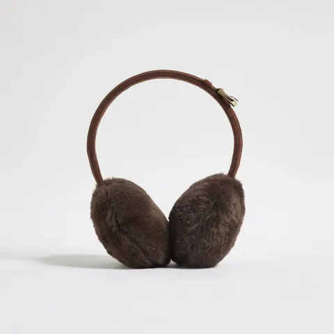 River Island Buckle Fluffy Earmuffs