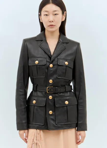 Utilitarian Leather Jacket