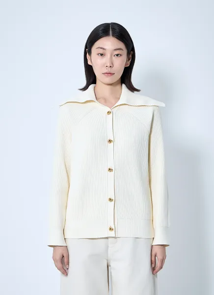 Cotton Ribbed Cardigan
