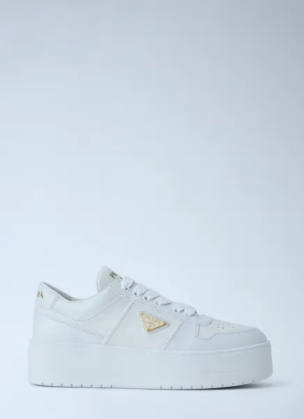 Prada Downtown Bold Leather Sneakers