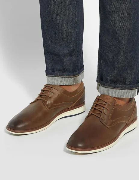 Dune London Leather Lace Up Shoe Brown