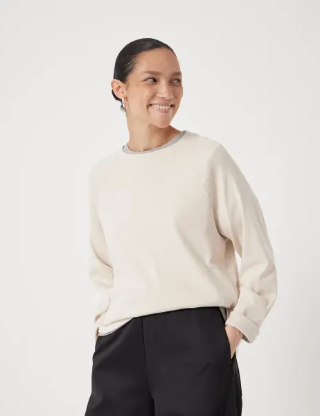 HUSH Pure Cotton Sweatshirt Cream