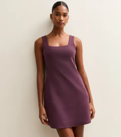 Women's Dark Burgundy Skater Cami Mini Dress