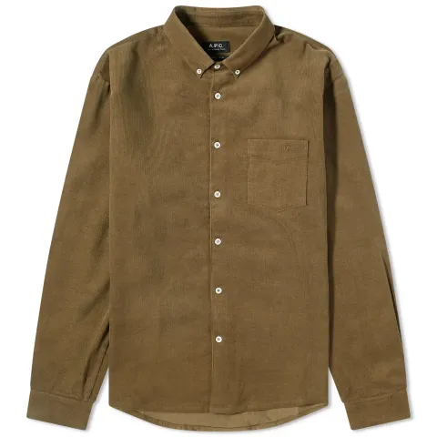 A.P.C. Serge Logo Mini-Cord Shirt