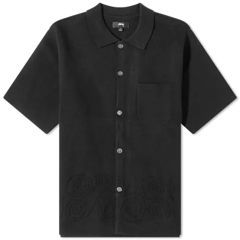 Perforated Swirl Knit Shirt