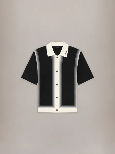 PANELS KNIT SHIRT - Black