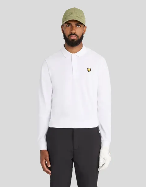Lyle & Scott Technical Long Sleeve Polo Shirt