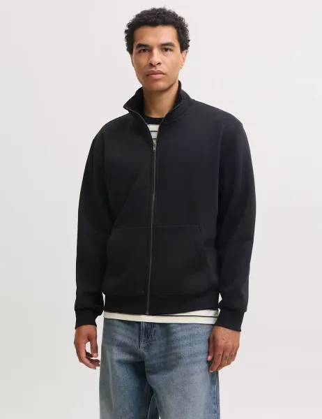 Jack & Jones Fleece Funnel Neck Long Sleeve Sweatshirt Black