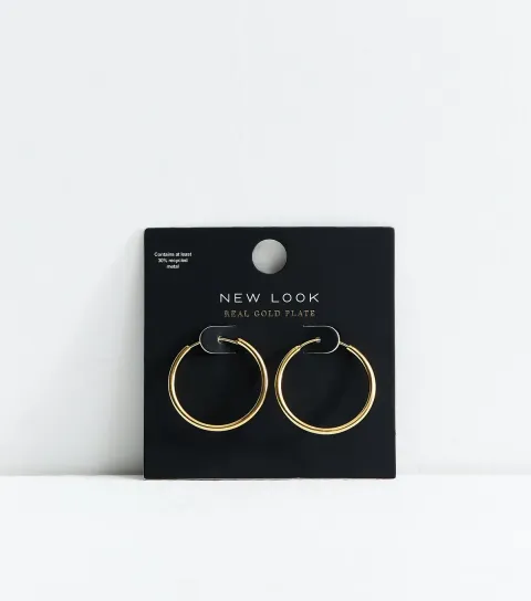 18ct Gold Plated Petite Hinge Hoop Earrings