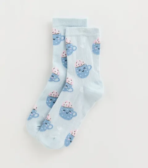 New Look Blue Hot Chocolate Ankle Socks