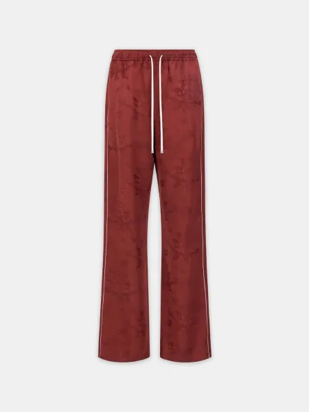 FLORAL JACQUARD PULL ON PANT - Terracotta