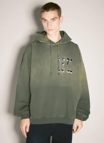 Spliced Bubble Hooded Sweatshirt