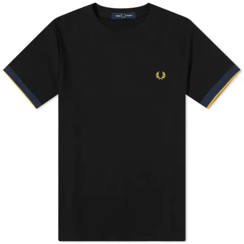 Contrast Cuff Pique T-Shirt