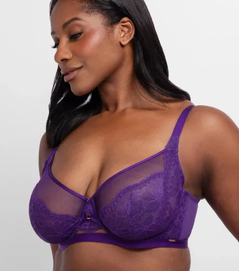 Women's Purple Lace Bra
