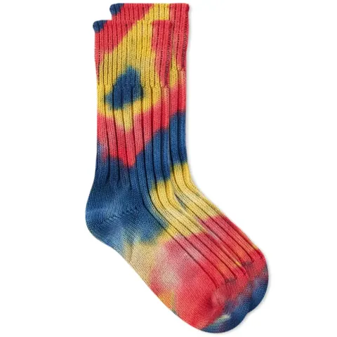 Chunky Ribbed Tie Dye Crew Sock