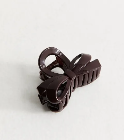 Dark Burgundy Large Bow Hair Claw Clip