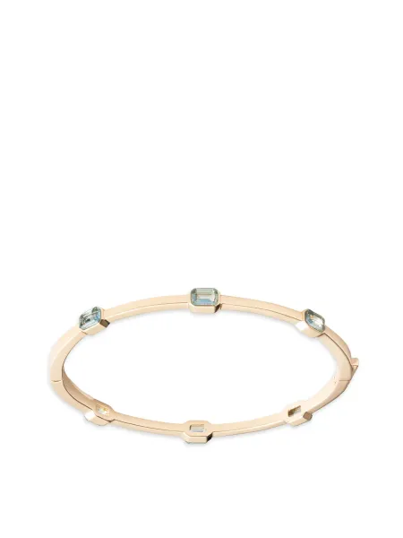 Br Stone Bangle Gld/Aqua
