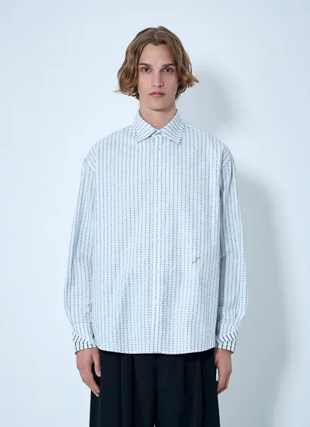 Patterned Cotton Poplin Shirt
