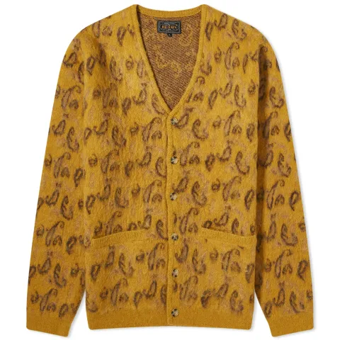 Paisley Jacquard Mohair Cardigan