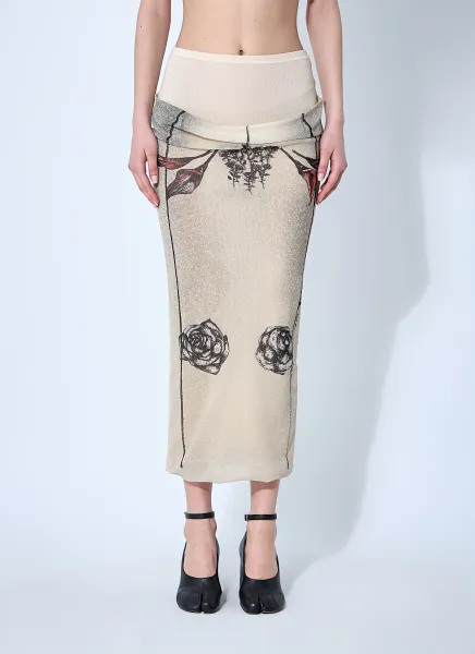 Double Layer Mesh Skirt