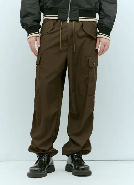 Satin Cargo Pants