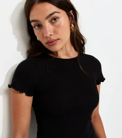 Women's Black Cotton Rich Short Sleeve Babylock T-Shirt