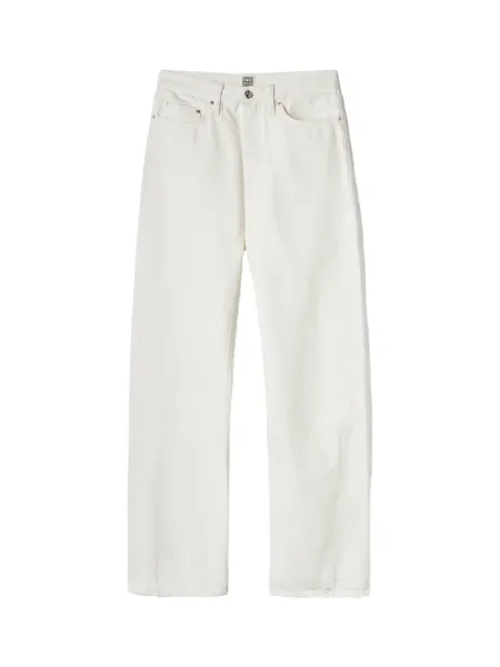 Twisted Seam Denim Full Length White