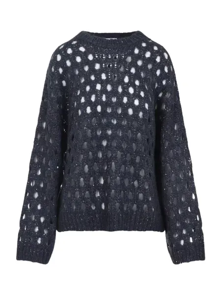Women open knit sweater Navy