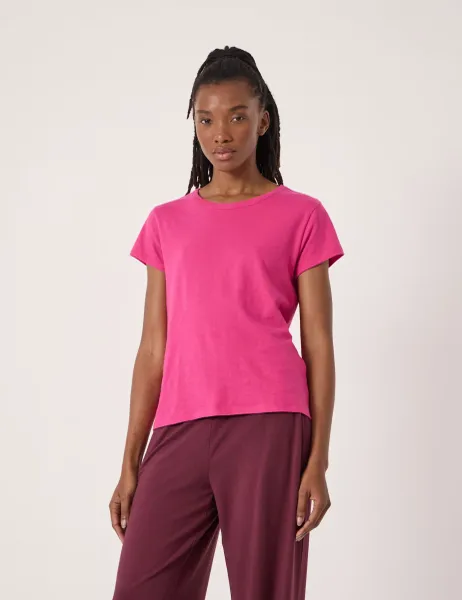 HUSH Pure Cotton T-Shirt Pink Magenta
