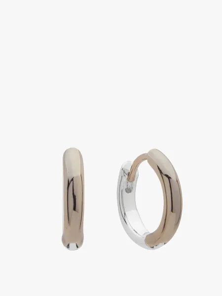 Lauren Ralph Lauren Two Tone Huggie Hoop Earrings