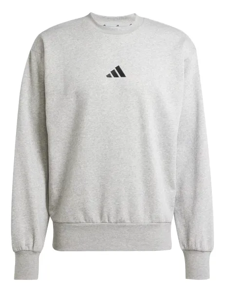 Adidas Essentials Feelcozy Fleece Sweatshirt Grey Marl
