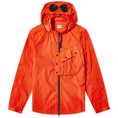 Chrome-R Goggle Zip Hooded Overshirt