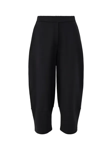 Mama B Cotton Barrel-Leg Trousers With Elasticated Back