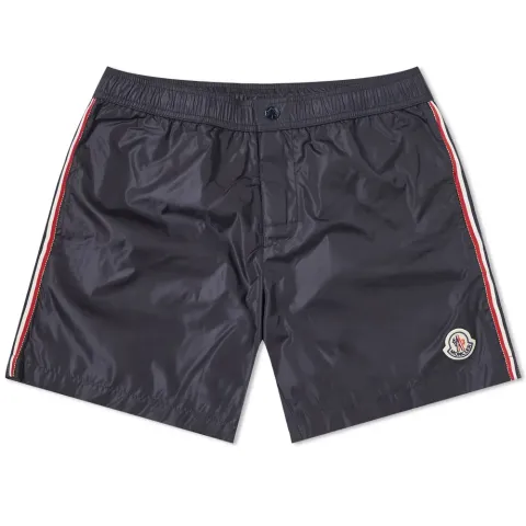 Logo Striped Swim Short
