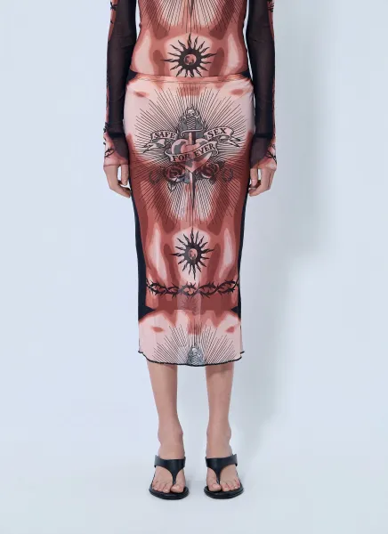 Re-Edition Safe Sex Tattoo Long Skirt