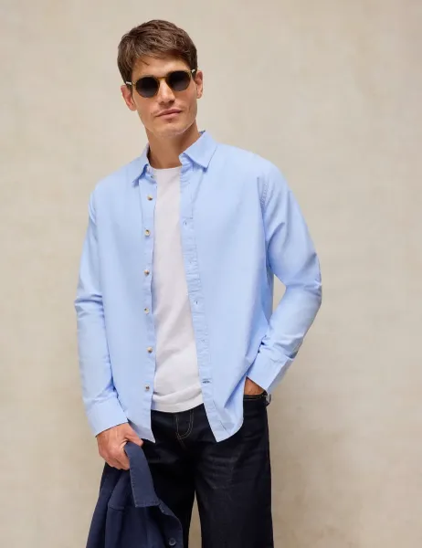 White Stuff Pure Cotton Bruton Oxford Shirt Blue