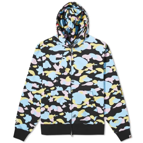 Multi Camo 2nd Shark Full Zip Hoodie