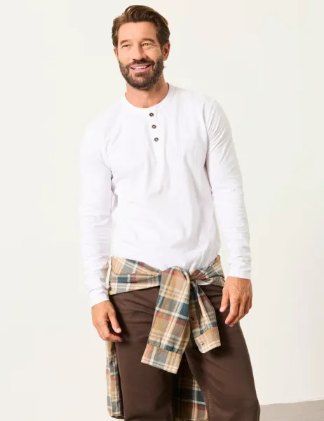 FatFace Pure Cotton Henley Top