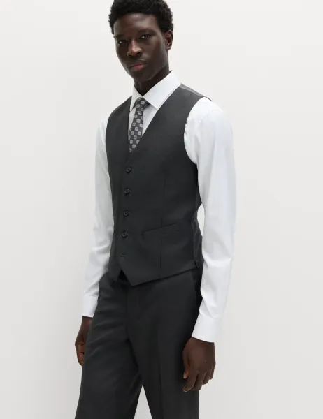 Marks & Spencer Ultimate Waistcoat With Stretch Charcoal