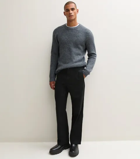 Jack & Jones Men's Black Straight Leg Chino Trousers