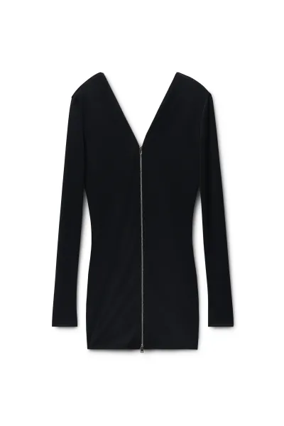 Continuous Zipper Mini Dress