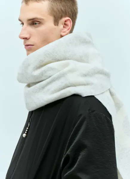 Narrow Logo Jacquard Scarf