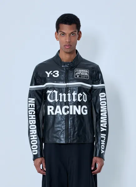 Racing-Inspired Leather Jacket