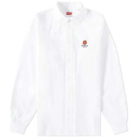 Kenzo Logo Crest Button Down Poplin Shirt