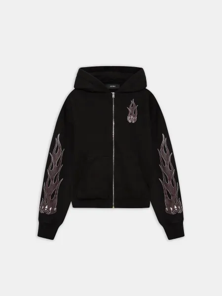 WOMEN - WOMEN'S MA FLAMES ZIP HOODIE - Black